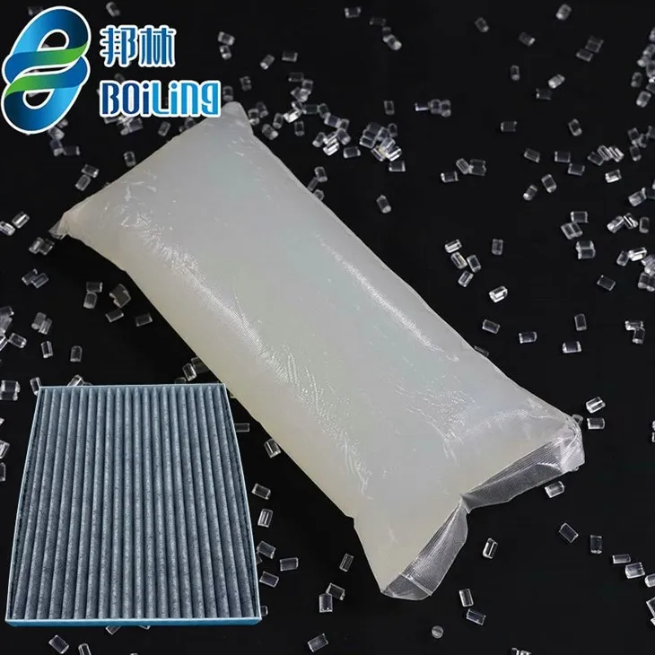 Presyon sansib adezif pou filtè lè